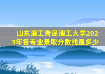 山东理工青岛理工大学2023年各专业录取分数线是多少