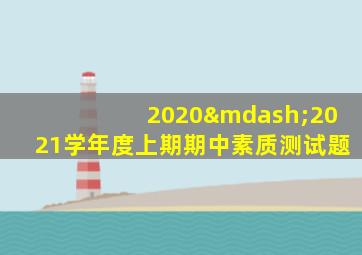 2020—2021学年度上期期中素质测试题