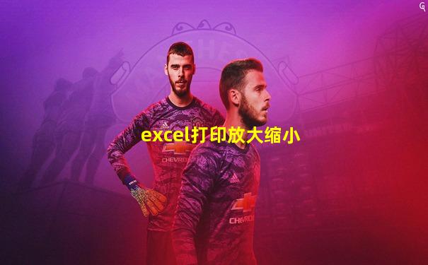 excel打印放大缩小