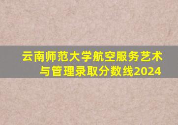 云南师范大学航空服务艺术与管理录取分数线2024