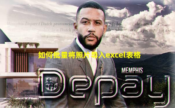 如何批量将照片导入excel表格